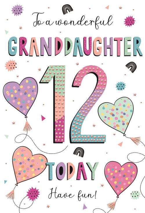 ICG Granddaughter 12th Birthday Card