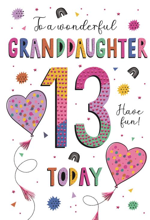 ICG Granddaughter 13th Birthday Card