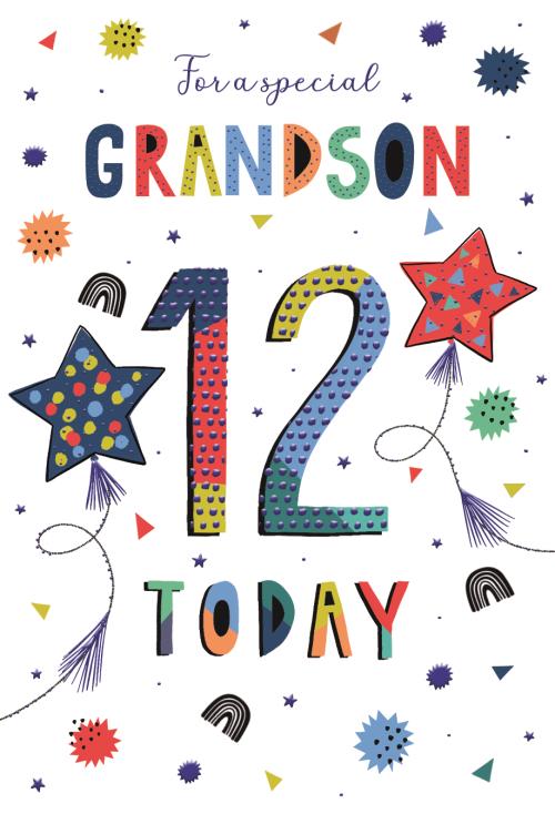 ICG Grandson 12th Birthday Card