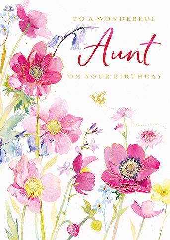 Ling Designs Aunt Birthday Card