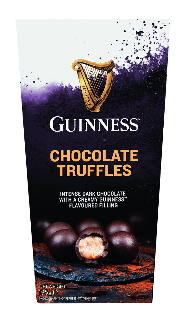 Guinness twist wrapped dark truffles in carton 135g
