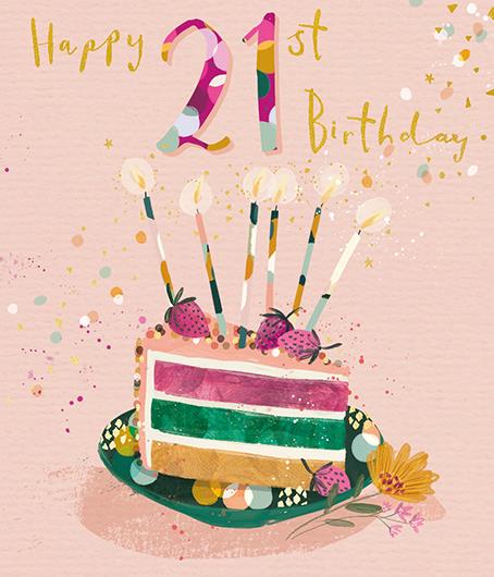 Ling Designs 21st Birthday Card