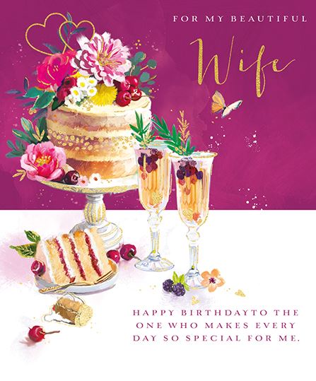 Ling Designs Wife Birthday Card
