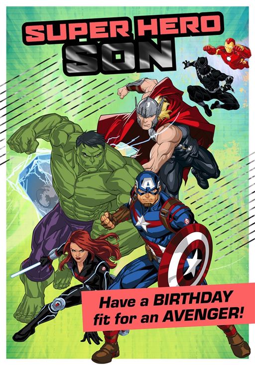 Hallmark Marvel Avengers Son Birthday Card