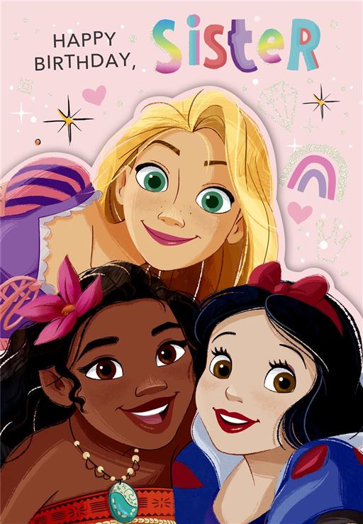 Hallmark Disney Princesses Sister Birthday Card