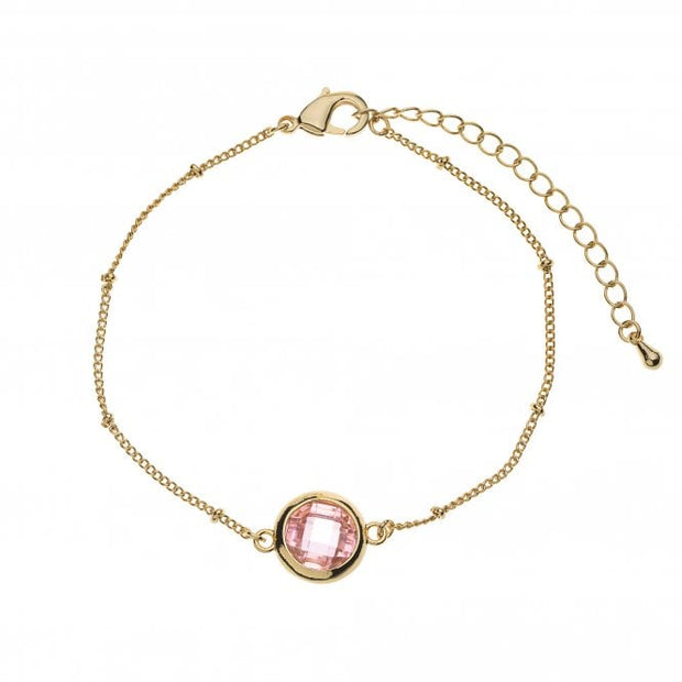 Gold Plated Pink Bracelet