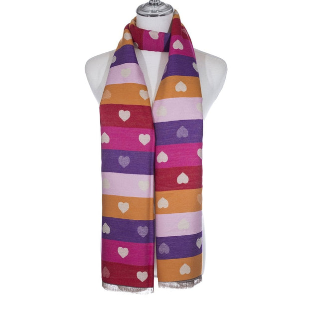 Accessories By Park Lane Multicoloured Heart Scarf