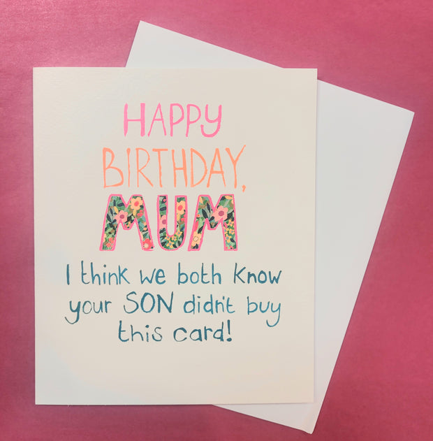 Paper Salad Mum Birthday Card