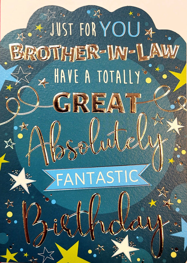 Noel Tatt Brother In Law Birthday Card*