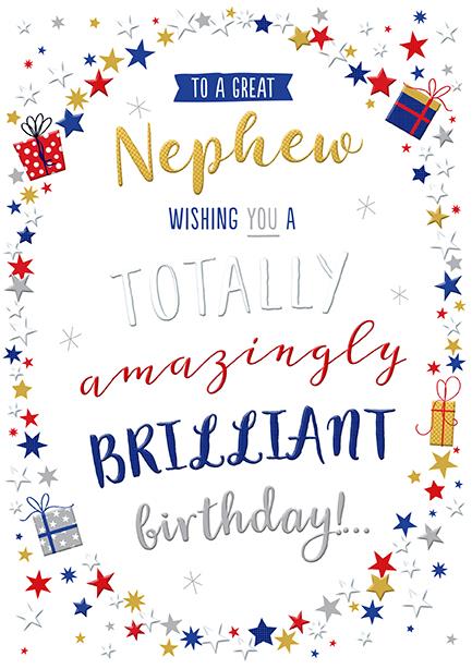 Words n Wishes Nephew Birthday Card