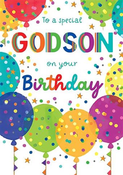 Paper Rose Godson Birthday Card