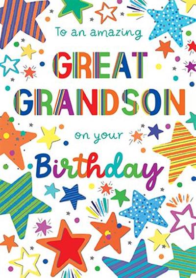 Paper Rose Great Grandson Birthday Card