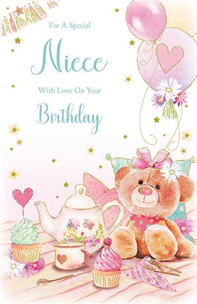 Paper Rose Niece Birthday Card