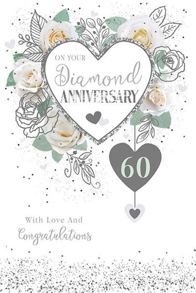 Paper Rose Your Diamond Anniversary Card