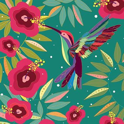 Paper Rose Turnowsky Hummingbird Blank Card