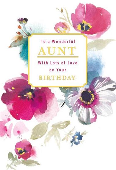 Words & Wishes Aunt Birthday Card