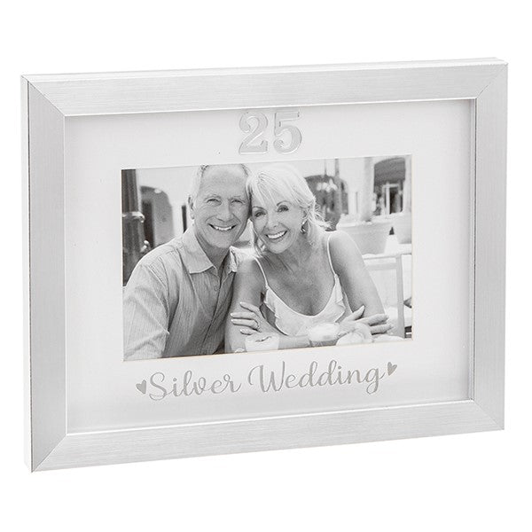Silver Wedding Anniversary 4 x 6 Frame