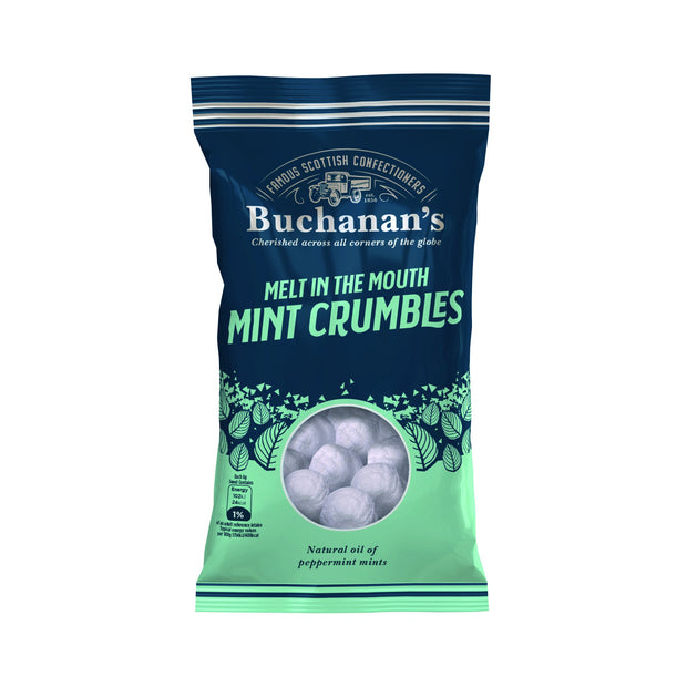 Buchanans bag of Melt In the Mouth Mint Crumbles 140g