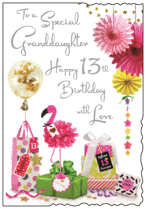 Jonny Javelin Granddaughter 13th Birthday Card