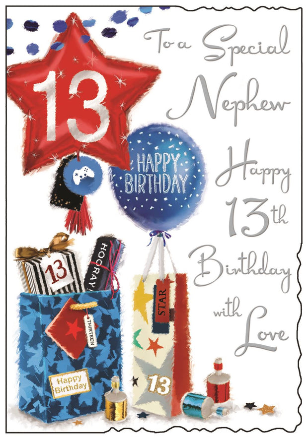 Jonny Javelin Nephew 13th Birthday Card