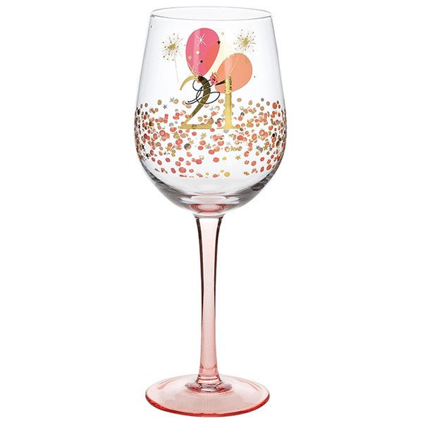 21st Wine Glass