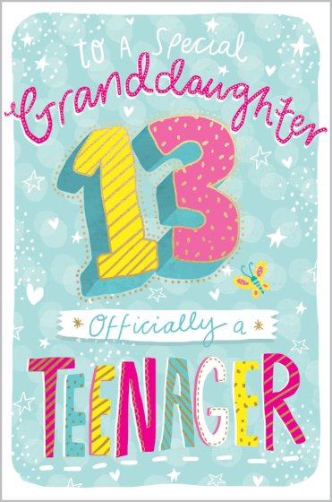 Abacus Granddaughter 13th Birthday Card