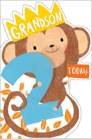 Abacus Grandson 2nd Birthday Card