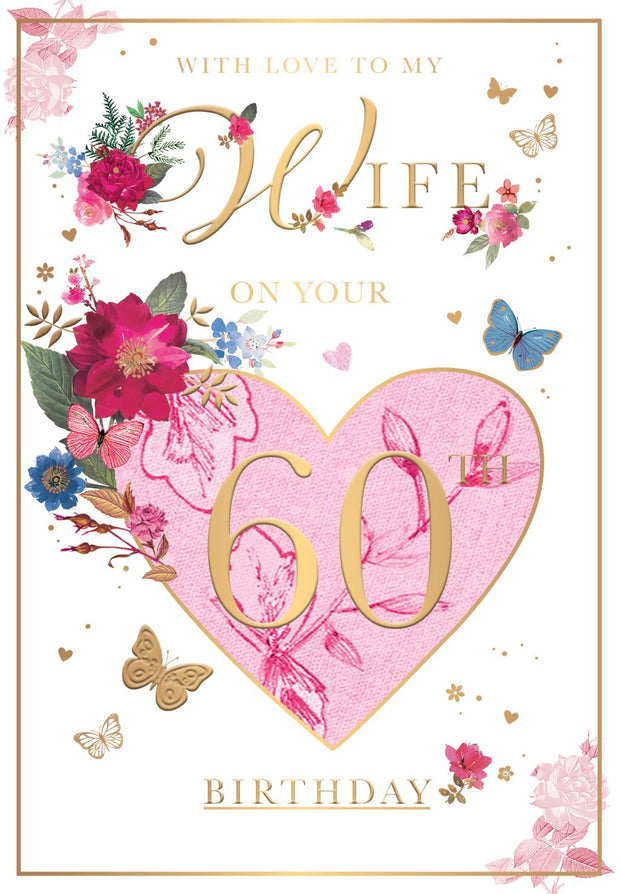 Words N Wishes Wife 60th Birthday Card