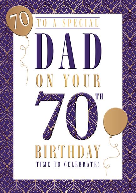 Words N Wishes Dad 70th Birthday Card