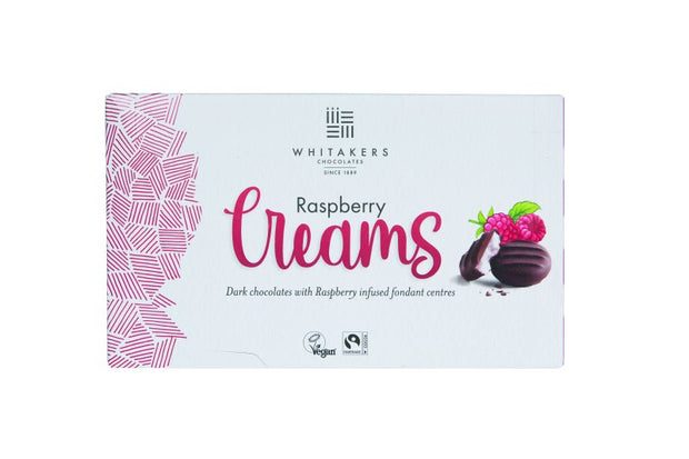 Whitakers Dark Chocolate Raspberry Creams Box 150g