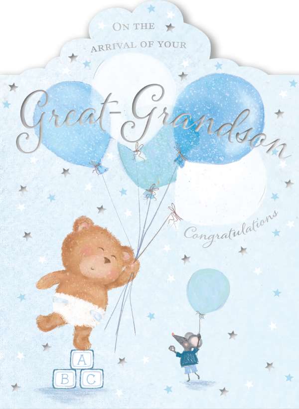 Noel Tatt Birth of Your Great Grandson Card