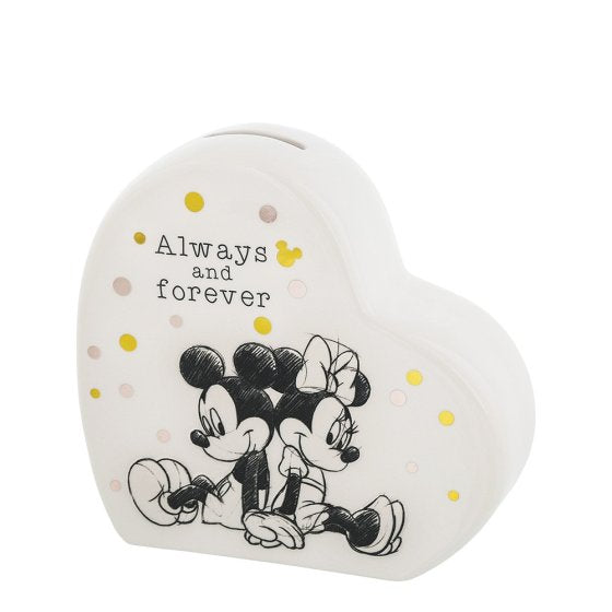 Disney Mickey & Minnie Mouse Heart Money Box