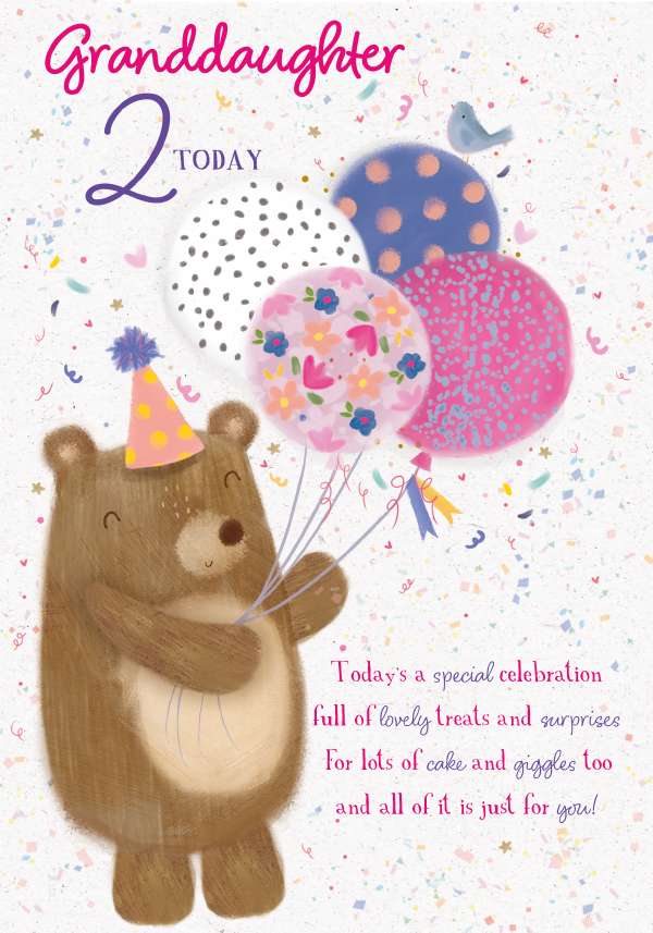Noel Tatt Granddaughters 2nd Birthday Card
