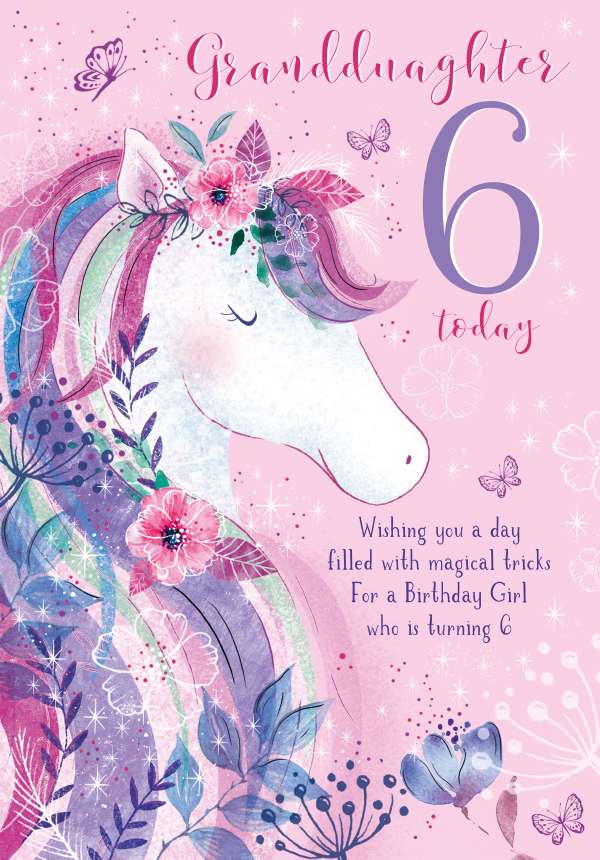 Noel Tatt Granddaughter 6th Birthday Card