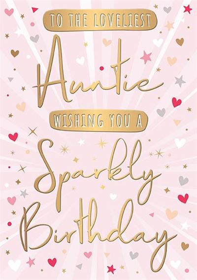Words & Wishes Auntie Birthday Card