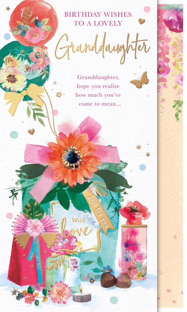 Words & Wishes Granddaughter Birthday Card