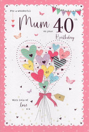 ICG Mum 40th Birthday Card