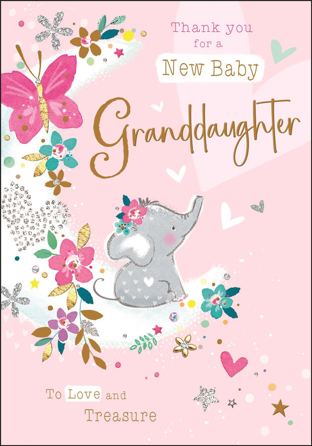 Jonny Javelin Thank You For a Granddaughter Card