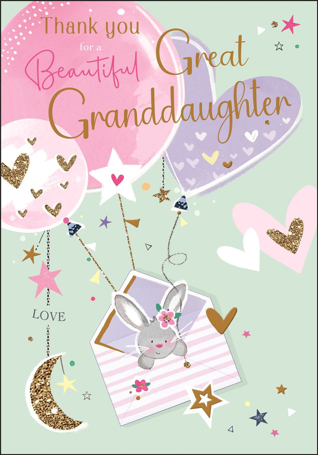 Jonny Javelin Thank You For a Great Granddaughter Card