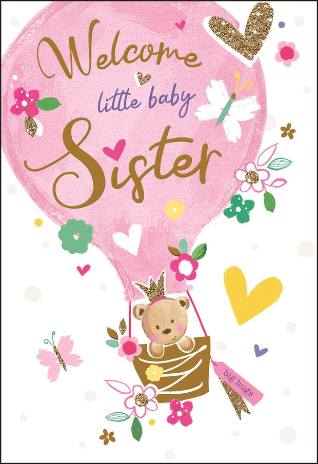 Jonny Javelin Welcome Baby Sister Card