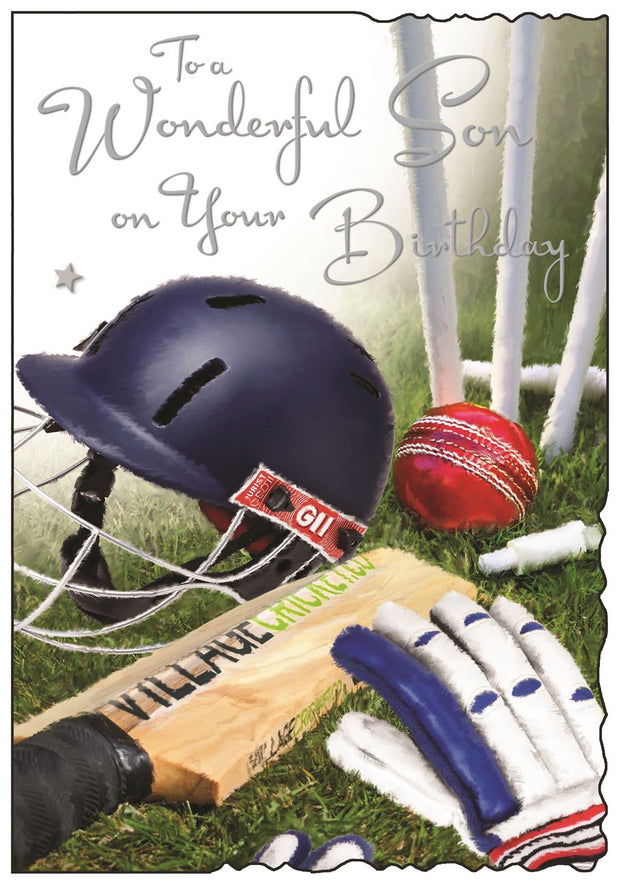Jonny Javelin Son Cricket Birthday Card