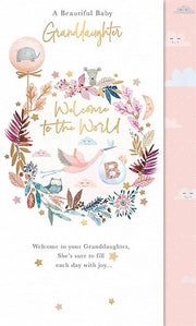 Words & Wishes Birth of Your Granddaughter Card