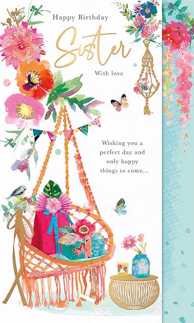 Words n Wishes Sister Birthday Card