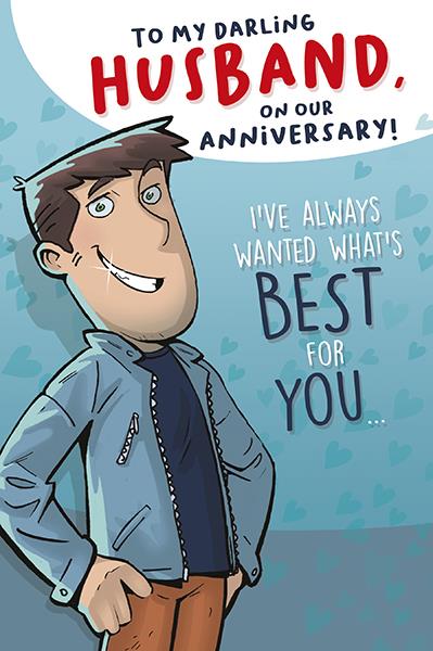 Emotional Rescue Husband Anniversary Card