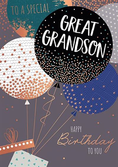Words & Wishes Great Grandson Birthday Card