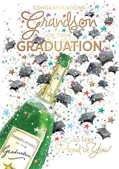 Words N Wishes Grandson Graduation Card