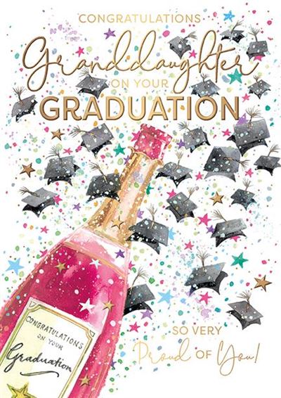 Words & Wishes Granddaughter Graduation Card
