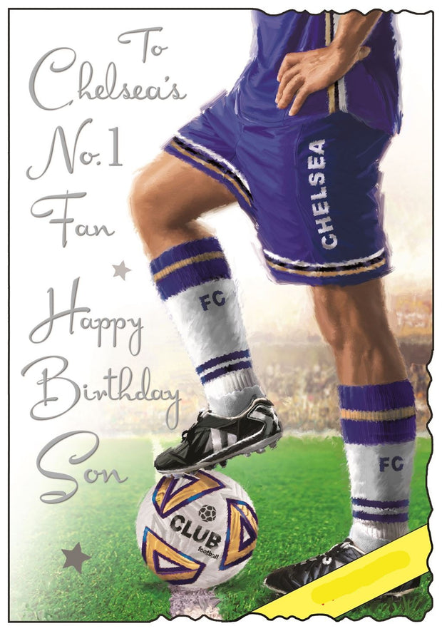 Jonny Javelin Chelsea's No 1 Fan Son Football Birthday Card