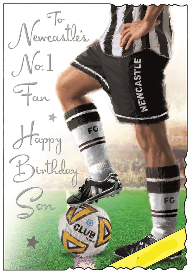 Jonny Javelin Newcastle's No 1 Fan Son Football Birthday Card