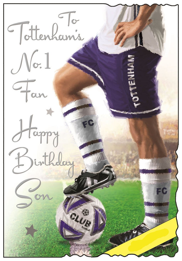 Jonny Javelin Tottenham's No 1 Fan Son Football Birthday Card